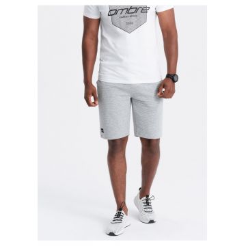 Pantaloni scurti din amestec de bumbac cu aspect texturat