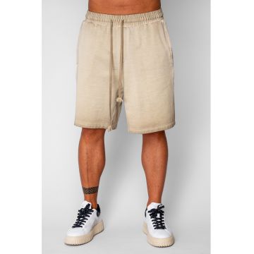 Pantaloni scurti din bumbac Pre-Washed Beige 20646 - Bej