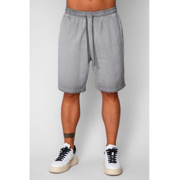 Pantaloni scurti din bumbac Pre-Washed Grey 20638 - Gri