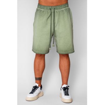 Pantaloni scurti din bumbac Pre-Washed Kaki 20642 - Kaki