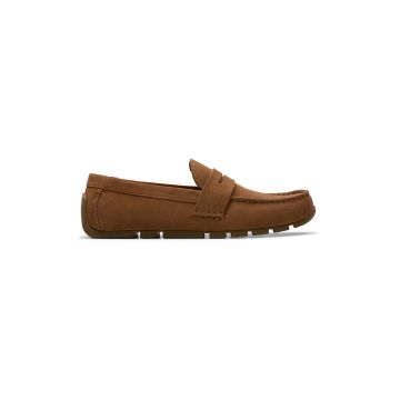 Pantofi loafer de piele intoarsa Corsley Bar - Maro scortisoara
