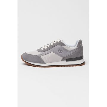 Pantofi sport Scout din material textil si piele intoarsa - Gri deschis