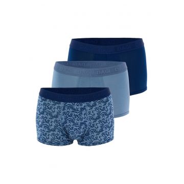 Set de boxeri din amestec de modal - 3 perechi - Albastru deschis