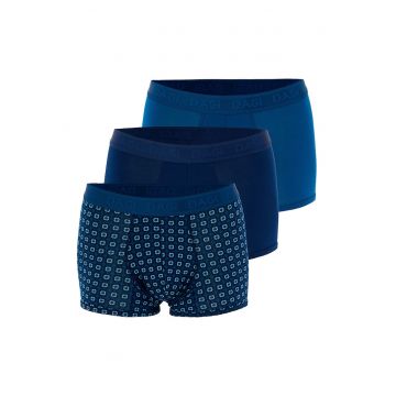 Set de boxeri din amestec de modal - 3 perechi - Albastru indigo