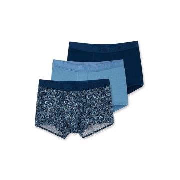 Set de boxeri din amestec de modal cu logo - 3 perechi - Albastru deschis/Bleumarin