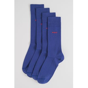 Set de sosete lungi cu logo - 2 perechi - Albastru royal