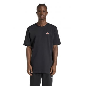 Tricou cu decolteu la baza gatului si logo Icon - Rosu/Negru