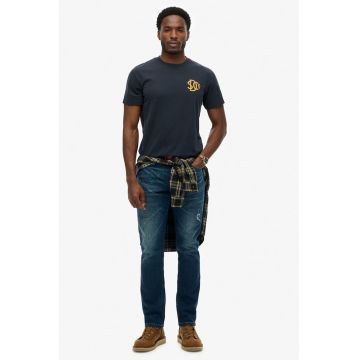 Tricou cu detaliu cu logo discret - Albastru ultramarin