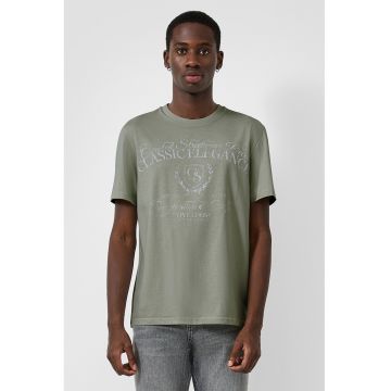 Tricou cu imprimeu text - Verde sparanghel
