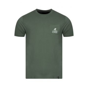 Tricou din bumbac cu buzunar pe piept