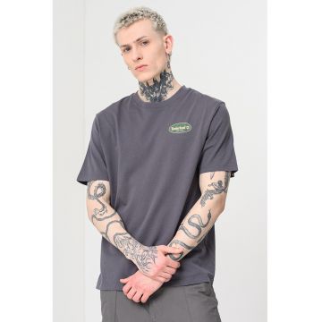 Tricou din bumbac Gas Station - Bej/Gri inchis