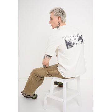 Tricou din bumbac Lake House - Negru/Alb murdar