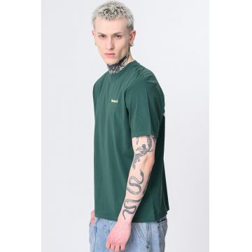 Tricou din bumbac Magnet - Verde inchis/Bej