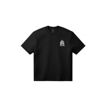 Tricou din bumbac Off The Wall Fever Vintage - Negru/Portocaliu