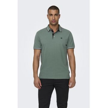 Tricou polo de bumbac organic - Verde pal