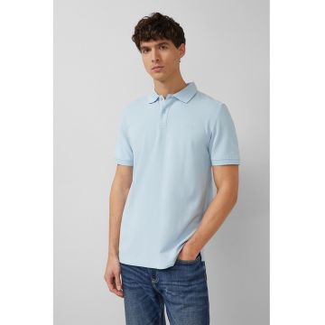Tricou polo de bumbac pique - Albastru deschis