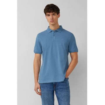 Tricou polo de bumbac pique - Albastru prafuit