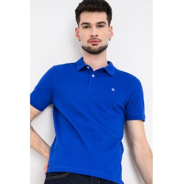 Tricou polo din amestec de bumbac - Albastru royal