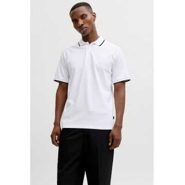 Tricou polo regular fit - Alb optic