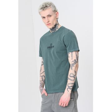 Tricou regular fit cu model tie-dye Garment - Verde inchis