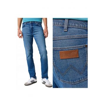 Blugi Lungi 5 Buzunare Albastru - Negru