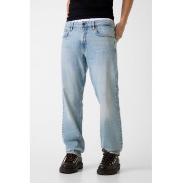 Blugi relaxed fit cu croiala dreapta - Albastru deschis