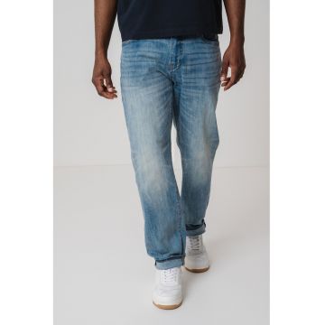 Blugi slim-fit cu aspect decolorat J13 - Albastru deschis