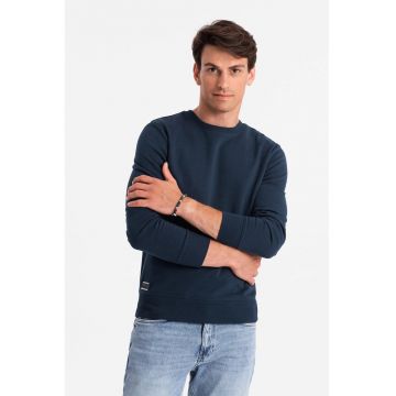 Bluza de trening din bumbac cu model uni