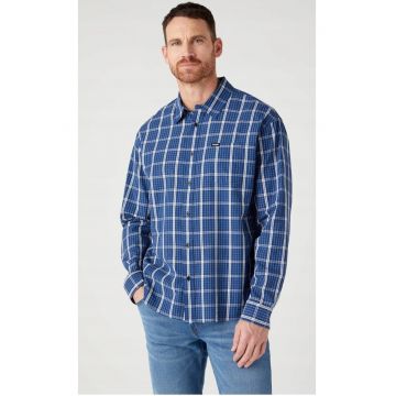 Camasa barbati -  denim - supradimensionat - albastru - bumbac -