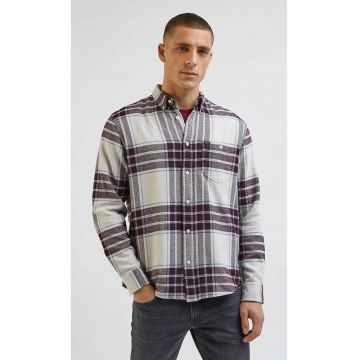 Camasa  croiala bumbac - Alb/Albastru