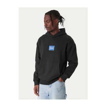 Hanorac barbati  negru - cu gluga - model simplu