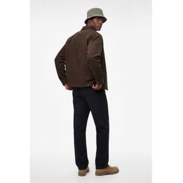 Jacheta-camasa din bumbac cu maneci cazute - Maro pamantiu