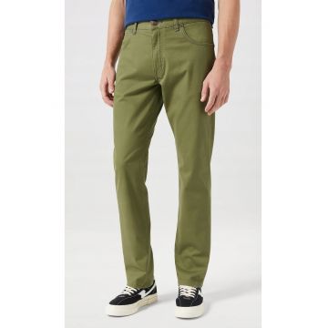 Pantaloni barbati  Greensboro - bumbac - verde masliniu - picioare drepte - model obisnuit