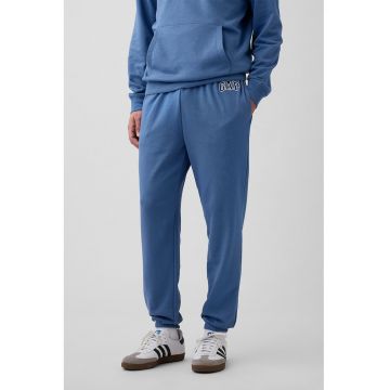 Pantaloni de trening din amestec de bumbac - Bleumarin