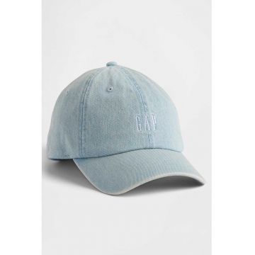 Sapca baseball de denim cu logo - Albastru deschis
