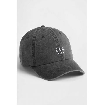 Sapca baseball de denim cu logo - Gri inchis