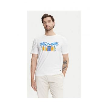 Tricou Barbati -  Alb - 95% bumbac - 5% elastan -