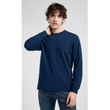 Tricou barbati -  POCKET TEE - bumbac - albastru - regular fit