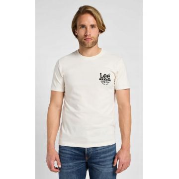 Tricou barbati -  WORKING WEST - supradimensionat - alb - bumbac