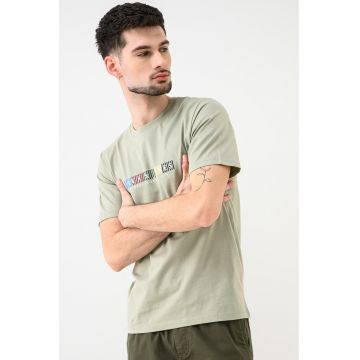 Tricou de bumbac organic cu imprimeu logo Jornantucket - Gri cenusiu