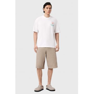 Tricou din bumbac organic cu imprimeu pe partea din spate - Alb