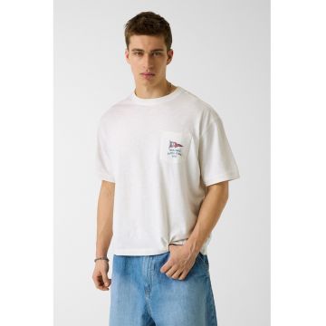 Tricou lejer din bumbac - Alb murdar