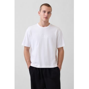 Tricou regular fit cu imprimeu logo - Alb optic