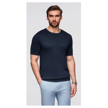 Tricou tricotat fin - Albastru inchis