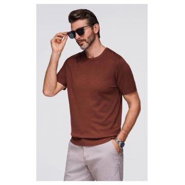 Tricou tricotat fin - Bordeaux