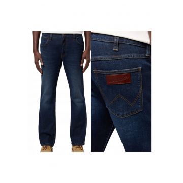 Blugi Barbati -  Horizon - Straight Fit - Talie Medie - Lungi - Fermoar - 5 Buzunare - Bumbac - W36-L32 US - Albastru