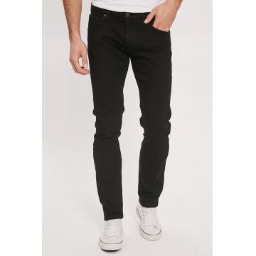 Blugi barbati  Luke - croiala subtire si conica - negru - 99% bumbac -