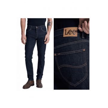 Blugi Barbati -  Luke - Slim Fit - Talie Medie - Lungi - Fermoar - 5 Buzunare - Bumbac - W31-L34 US - Albastru