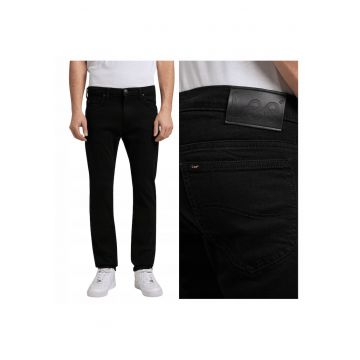Blugi Barbati -  Rider - Slim Fit - Talie Medie - Lungi - Fermoar - 5 Buzunare - Bumbac - Negru - Negru