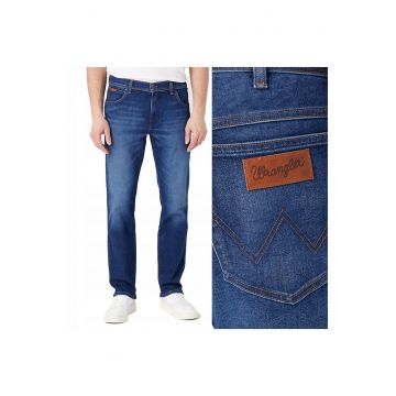 Blugi barbati -  We Care Wrangler + 365 Warm - Bumbac - Lungi - Barbati - Slim fit - W32-L32 US - Albastru